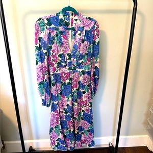 Zimmerman blue and purple floral midi dress